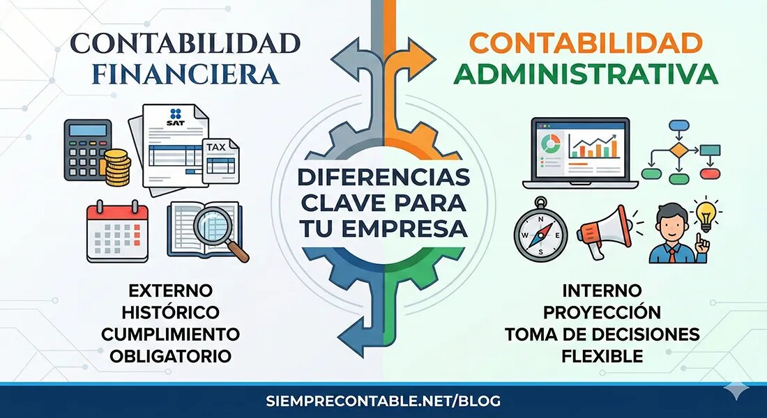 ¿Qué es la Contabilidad Financiera y la Contabilidad Administrativa?