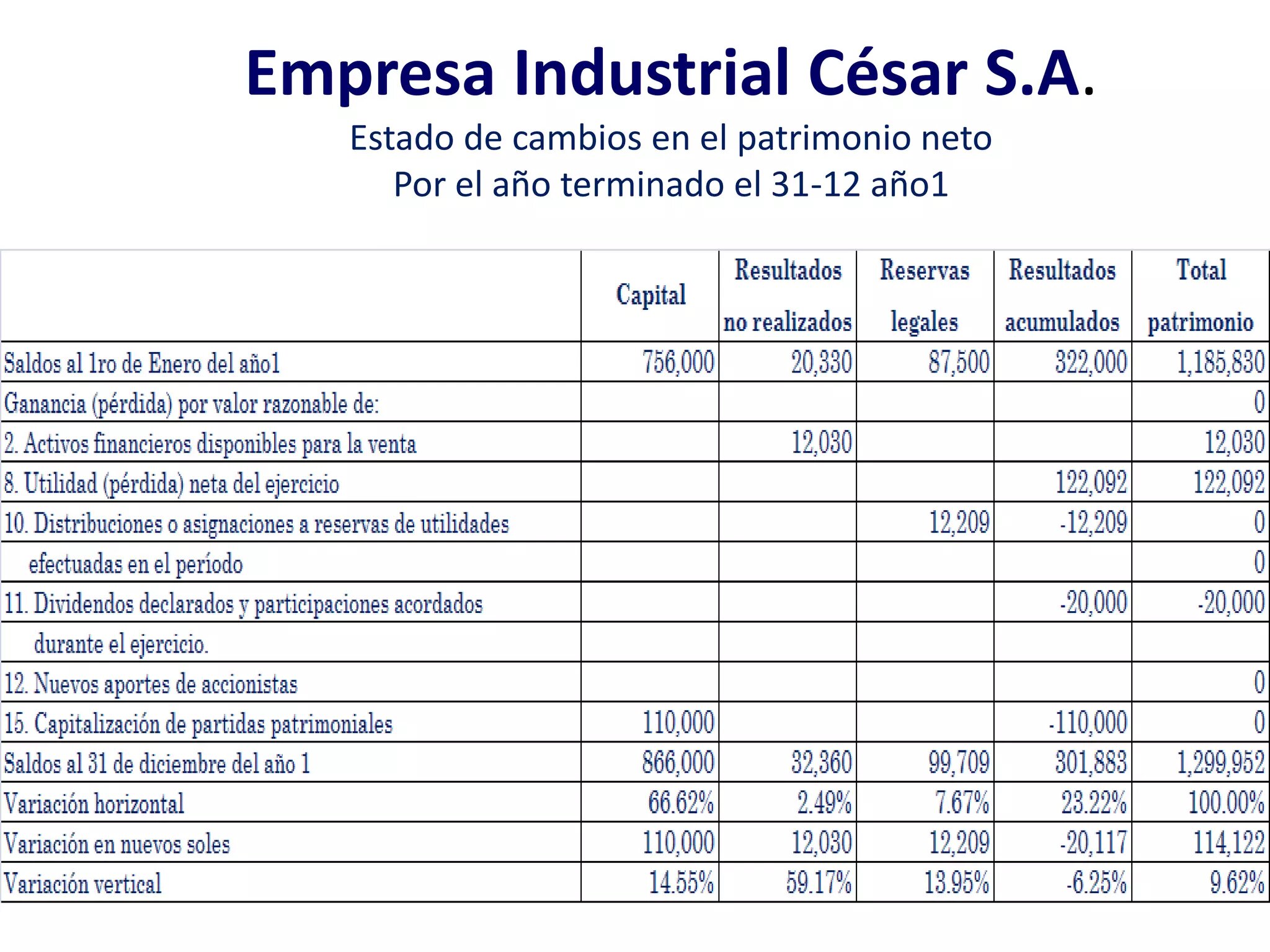 ¿Qué es el Estado de Cambios en el Patrimonio Neto?